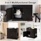 Wooden Cat Litter Box Enclosure with Drawer Side Table Furniture